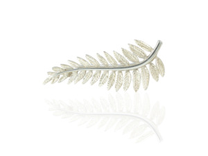 Silver Fern Brooch