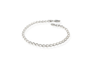 Bracelets And Bangles: Solid Silver Curb Bracelet