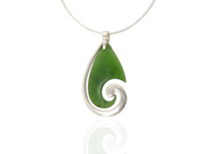 Greenstone Koru Hook Pendant