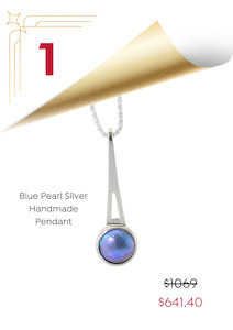 Blue Pearl Deco Pendant