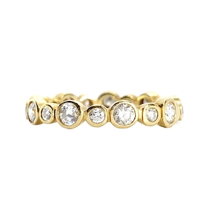 Modern Diamond Gold Stacker Ring