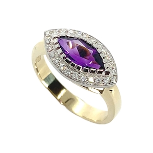 Modern Marquise Amethyst Dress Ring