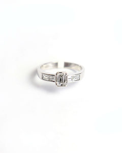 Crisscut Diamond and Baguette Diamond Ring