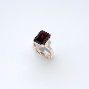 Exquisite Simplicity Garnet Ring