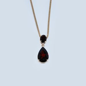 Deep Red Garnet Pendant