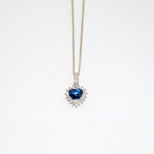 Heart Shaped Blue Sapphire Pendant