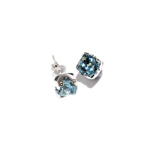 Stunning Handmade Aquamarine Stud Earrings