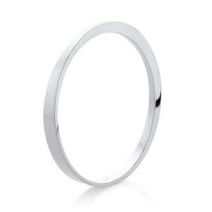 Round Tapered Bangle in Silver