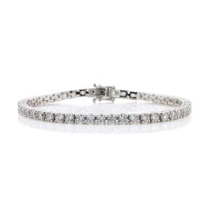 Hearts & Arrows Diamond Tennis Bracelet 5.49ct