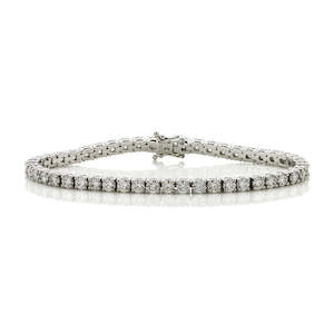 Hearts & Arrows Diamond Tennis Bracelet 3.62ct