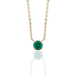 Emerald Solitaire Floating Pendant