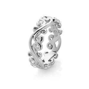 Filigree Platinum Diamond Ring