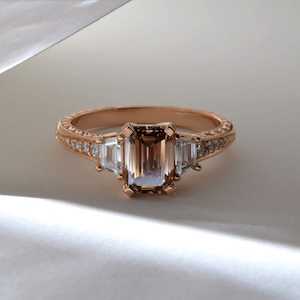 Cognac Diamond in Deco-Inspired Design