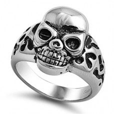 Men's Skull Biker Stainless Steel Ring