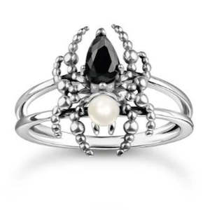 Thomas Sabo True Romance Spider Blk Cz Pearl Rng