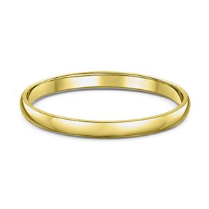 Dora 9K Yellow Gold Half Round Band Ring