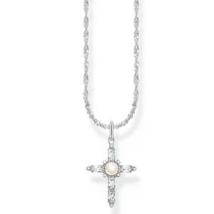 Watch: THOMAS SABO TRUE ROMCE CZ PEARL CROSS N/L 40-45cm