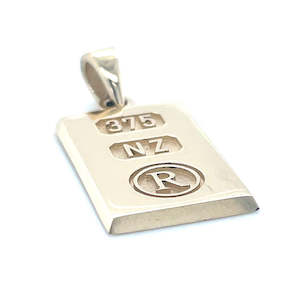 9K Yellow Gold Ingot Pendant