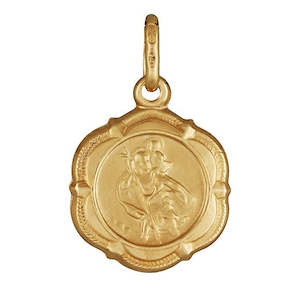 9k Yellow Gold St Christopher Pendant