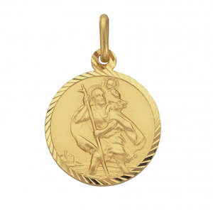 9K Yellow Gold St Christopher