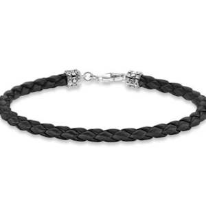 THOMAS SABO REBEL BLACK BRAIDED LEATHER B/L