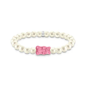 THOMAS SABO HARIBO PEARL PNK BEAR BRACELET 17cm