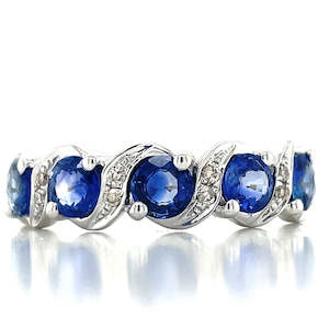 9k B/Tn Sapphires & Diamonds Ring