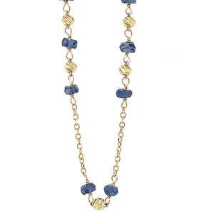 18k Yellow Gold Sapphires Necklace