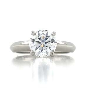 Platinum 2.01ct F VS1 Solitaire Lab Grown Diamond Ring