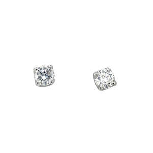 9K White Gold Lab Grown Diamond Stud Earrings