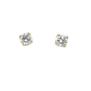 9K Yellow Gold Lab Grown Diamond Stud Earrings