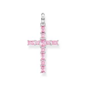 Thomas Sabo Heritage Pink Deco Cross Pendant