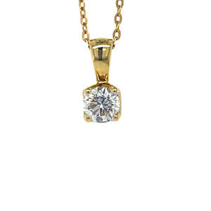 18k Yellow Gold 0.50ct JK Diamond Pendant