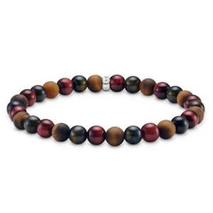 THOMAS SABO REBEL TIGERS EYE & OBSIDIAN B/L 21cm