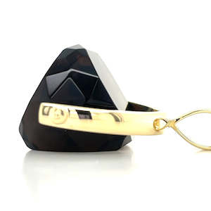 Watch: 9k Yellow Gold Smokey Quartz Spinner Pendant