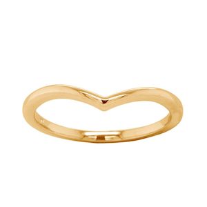 9K Yellow Gold Chevron Band Ring