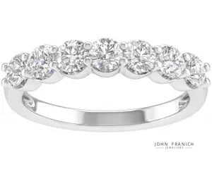 18K White Gold 7=1ct Diamonds Ring