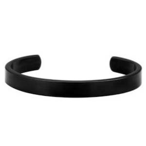 Watch: ZiRO Black Zirconium Cuff Bangle