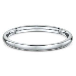 Dora Platinum Classic Half Round Wedding Ring