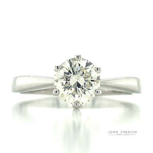 18k White Gold 1.50ct Solitaire Diamond Ring