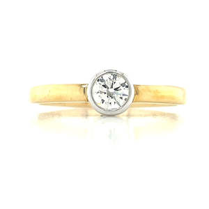 9k B/Tne Solitaire Diamond R/O Ring