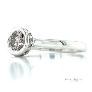 'Theia' 9k White Gold Diamonds Ring