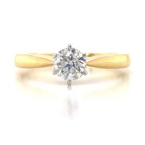 18K B/Tne 0.50ct Solitaire Diamond Ring