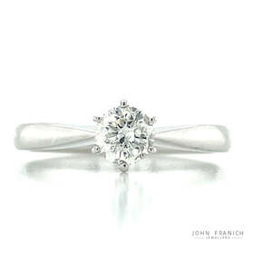 18k White Gold 0.51ct Solitaire Diamond Ring