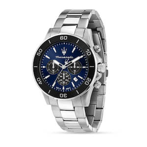 Watch: Maserati Competizione Chronograph Blue Dial SS Bracelet