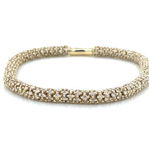 Watch: 9k Yellow Gold 6.5ct Diamonds Bracelet