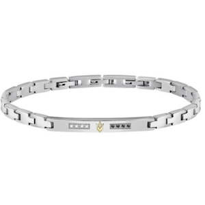 Maserati Bracelet Blk&white Diamond Yg 22cm