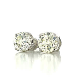 Watch: 18k White Gold 2ct Diamond Stud Earrings