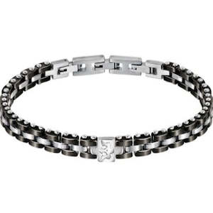 Maserati Silver & Black Ceramic Bracelet