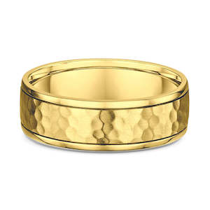 Watch: Dora 9k Yellow Gold Hammered Wedding Ring